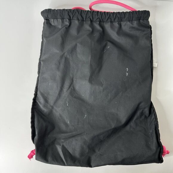Nike Swoosh Cinch Pack Drawstring Bag Zipper Pocket Hot Pink Orange Sports Gym - Picture 12 of 13